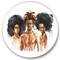 Designart - Afro Americam Fashion Portraits - Glam Metal Circle Wall Art